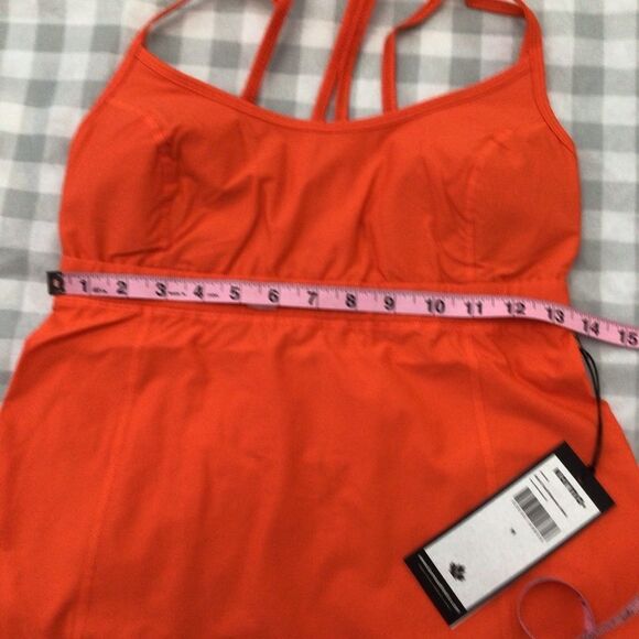 Sexy sport tank top Karma Gym cheeky red/orange light self bra sports medium - Picture 8 of 14